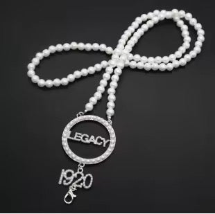 Zeta Phi Beta Legacy Pearl Lanyard