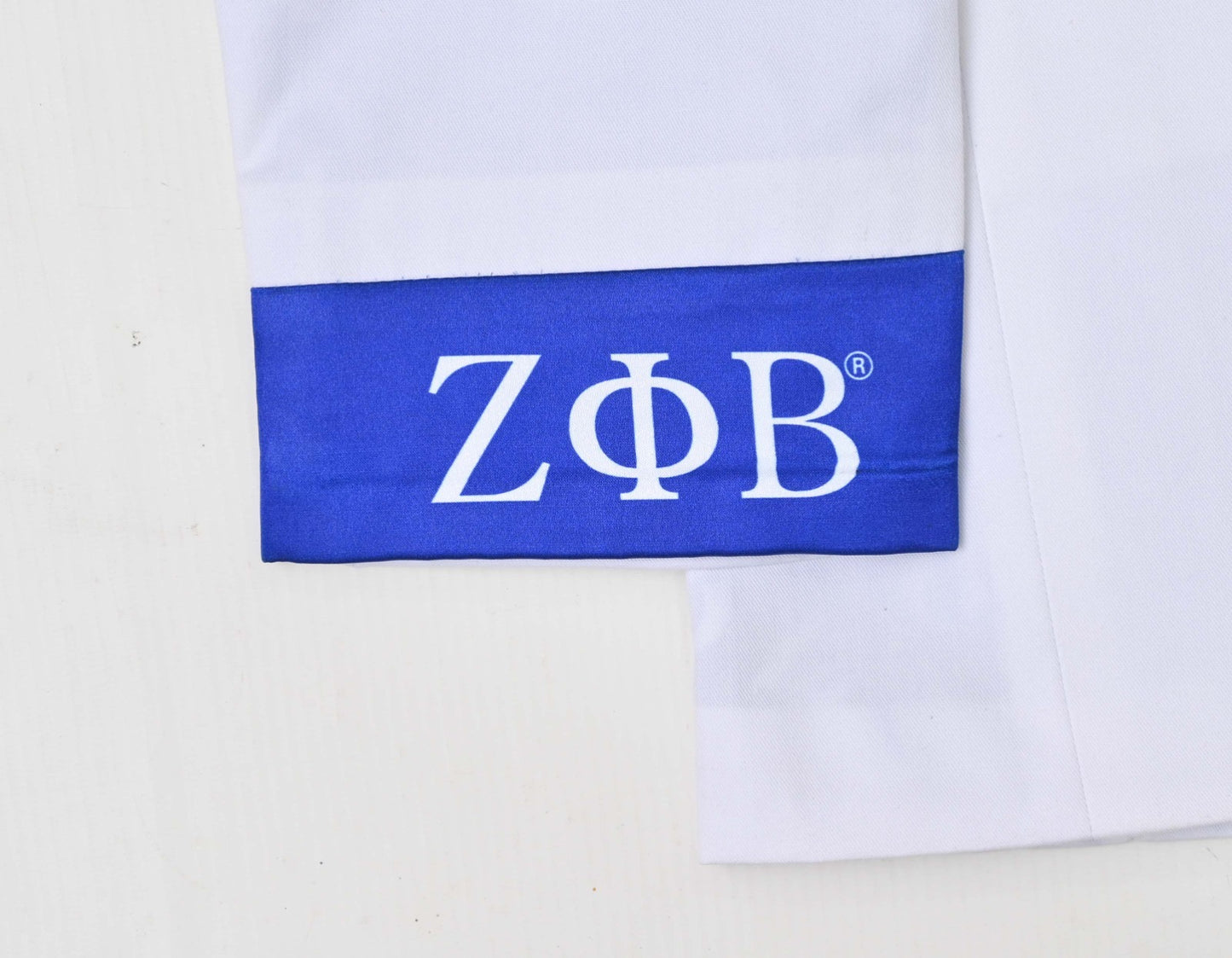 PRE-ORDER ZΦΒ White Satin Lined Blazer
