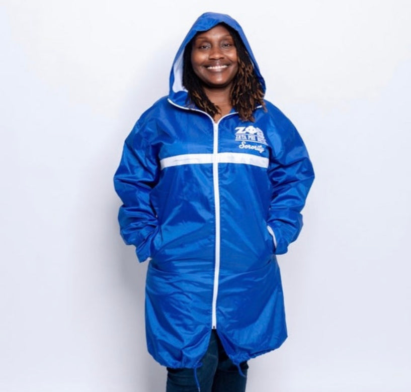 Zeta Royal Blue Rain Coat Waterproof Windbreaker Royal Blue Rain