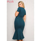 SO CLASSY TRUMPET MIDI DRESS PLUS