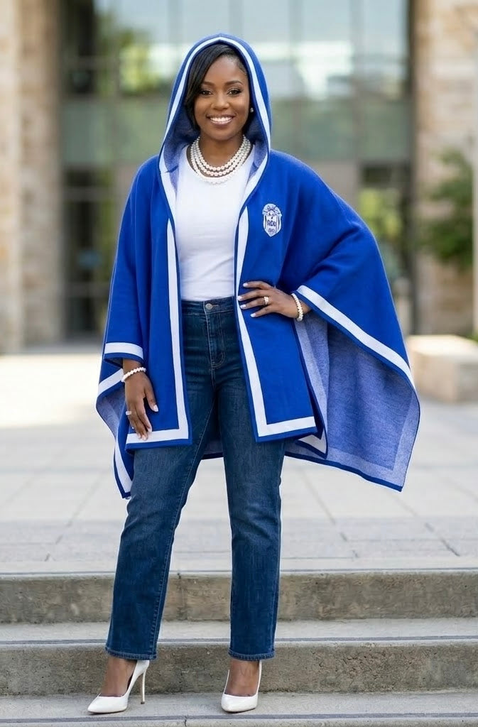 PRE-ORDER: ZΦΒ Royal Heritage Hooded Shawl