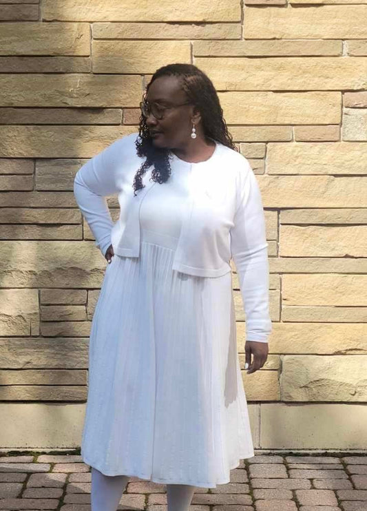 (White) The Finer Woman Dress Set (PRE-ORDER)