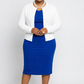 PRE-ORDER Five Pearls Uninterrupted White Cropped Cardigan Sweater