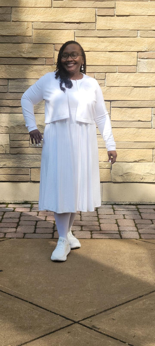 (White) The Finer Woman Dress Set (PRE-ORDER)