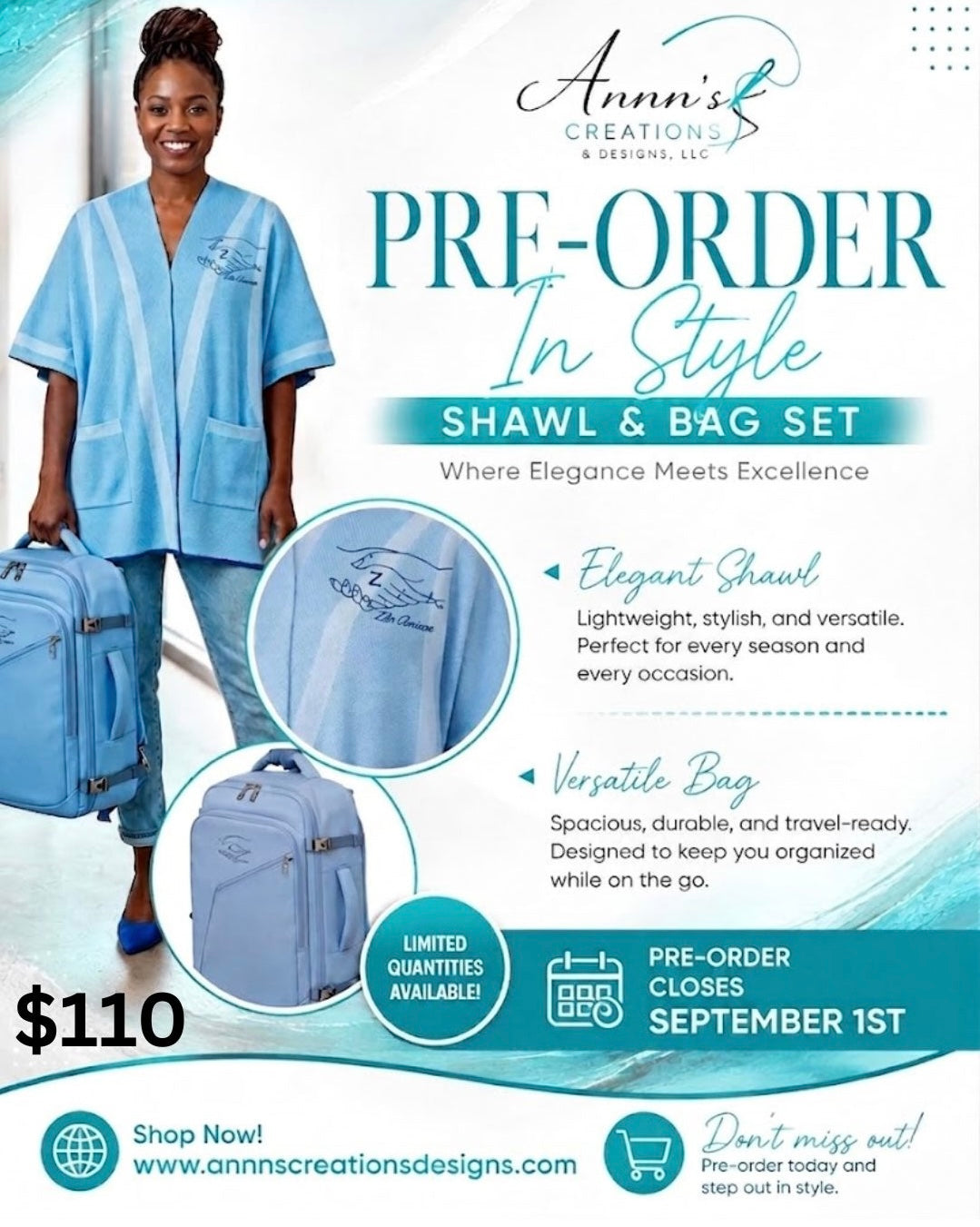 PRE-ORDER: Zeta Amicae Ruana Cardigan & Travel Backpack