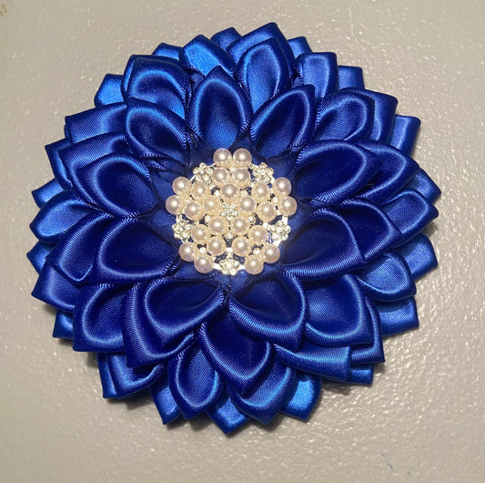 Royal Blue Flower Pin