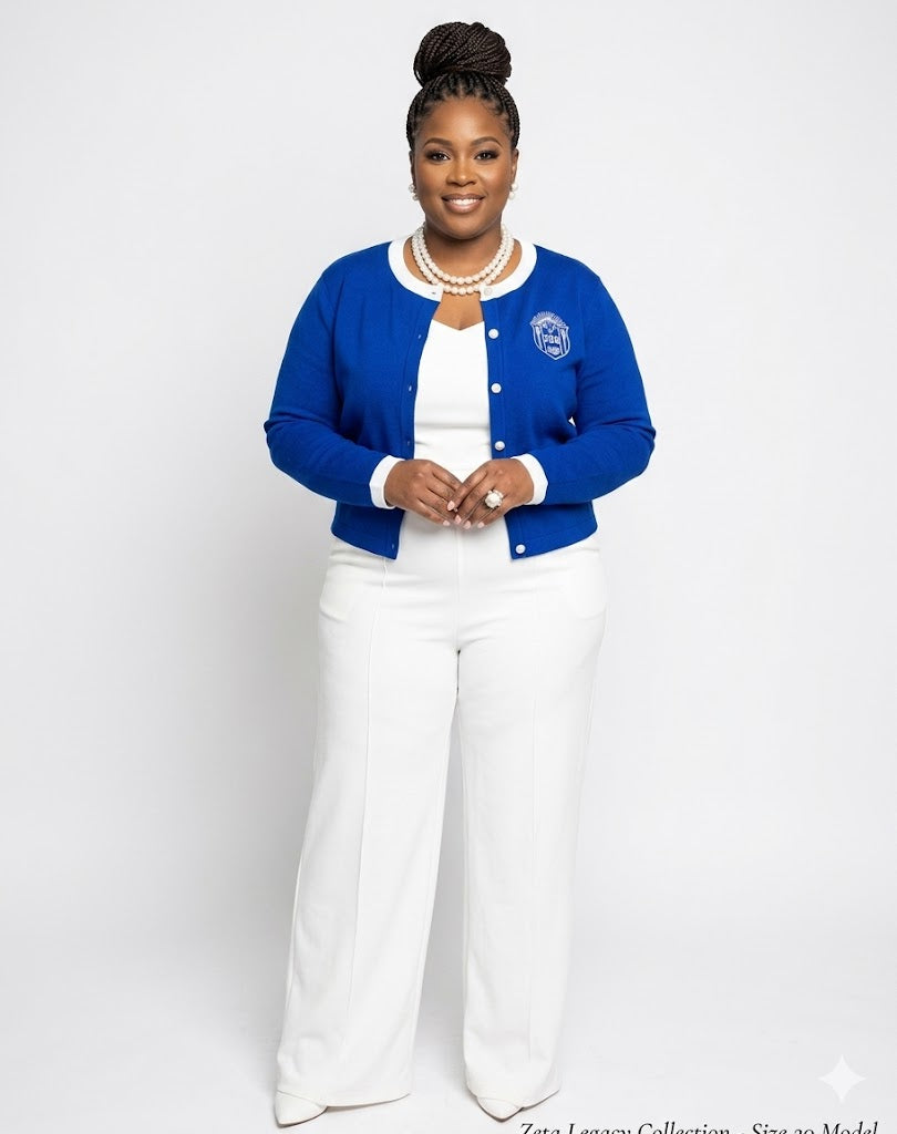 Five Pearls Cropped Cardigan Sweater