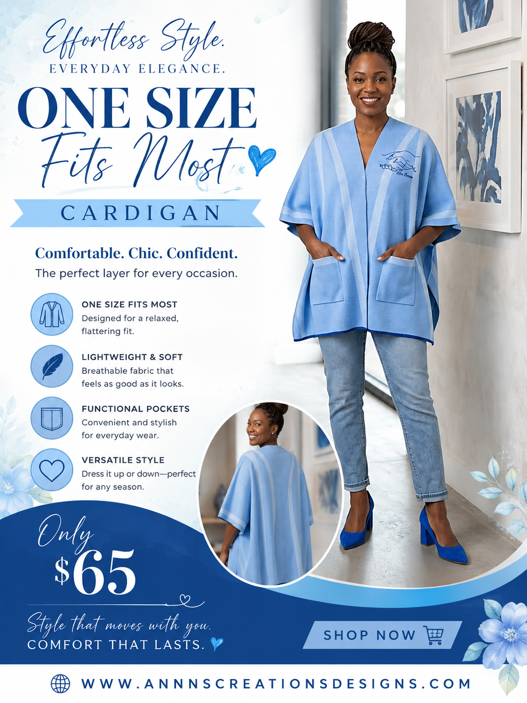 PRE-ORDER Zeta Amicae Ruana Cardigan
