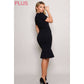 SO CLASSY TRUMPET MIDI DRESS PLUS