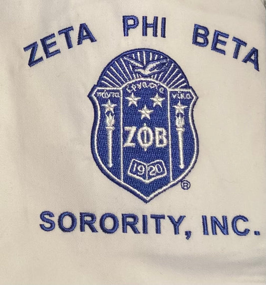 Beta Beta Zeta Chapter Button Down Shirt (White)