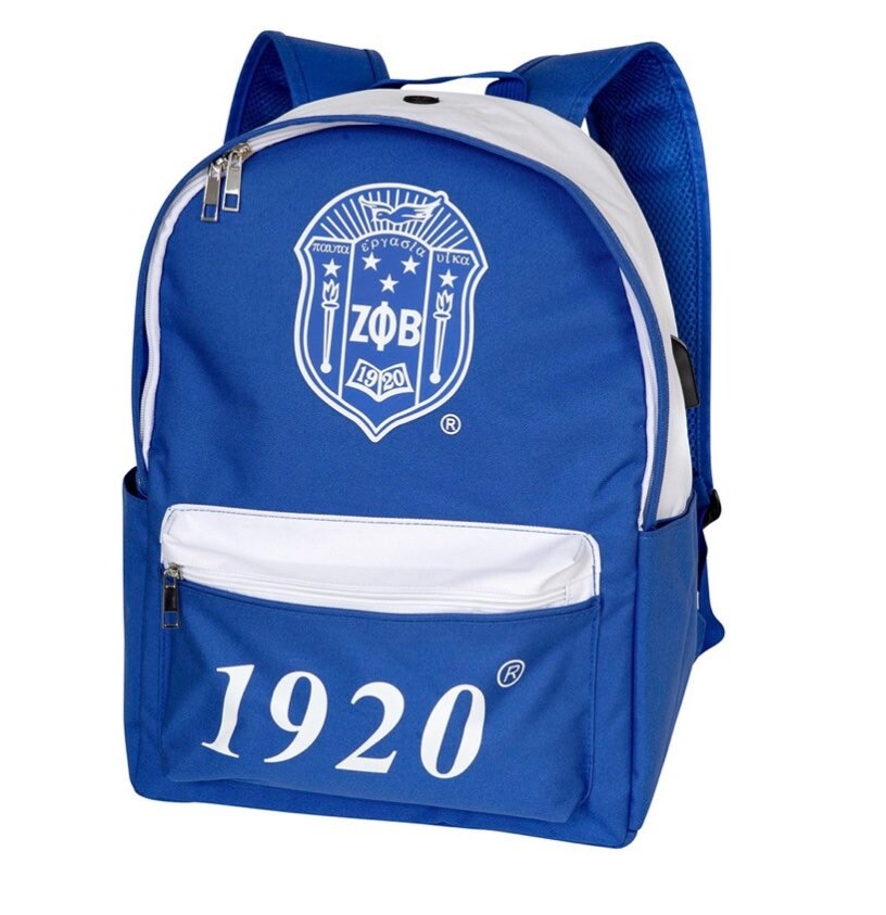 Zeta Phi Beta Zippered Backpack